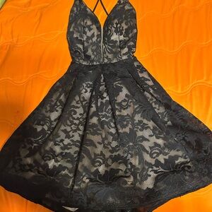Black Lace Dress, Morilee by Madeline Gardner